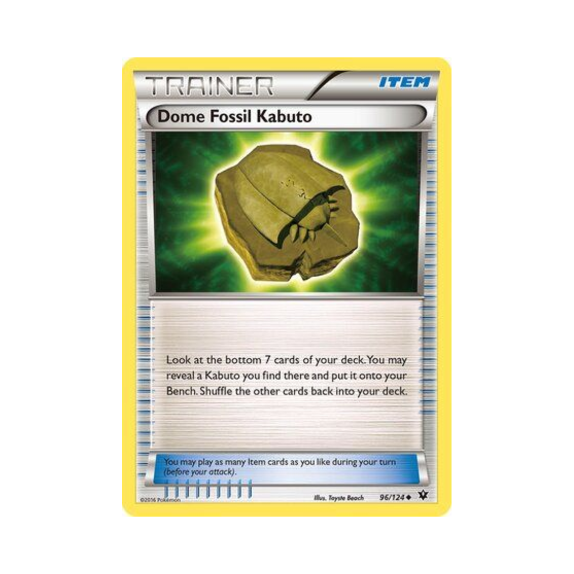포켓몬 TCG 껍질화석 투구 U 페이츠 컬라이드 (영문판)(Pokemon TCG Dome Fossil Kabuto U Fates Collide (English Ver.)) - 1