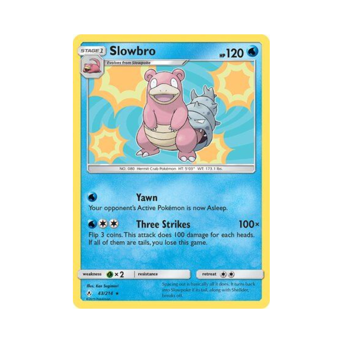 포켓몬 TCG 야도란 RH 언브로큰 본즈 (영문판)(Pokemon TCG Slowbro RH Unbroken Bonds (English Ver.)) - 1