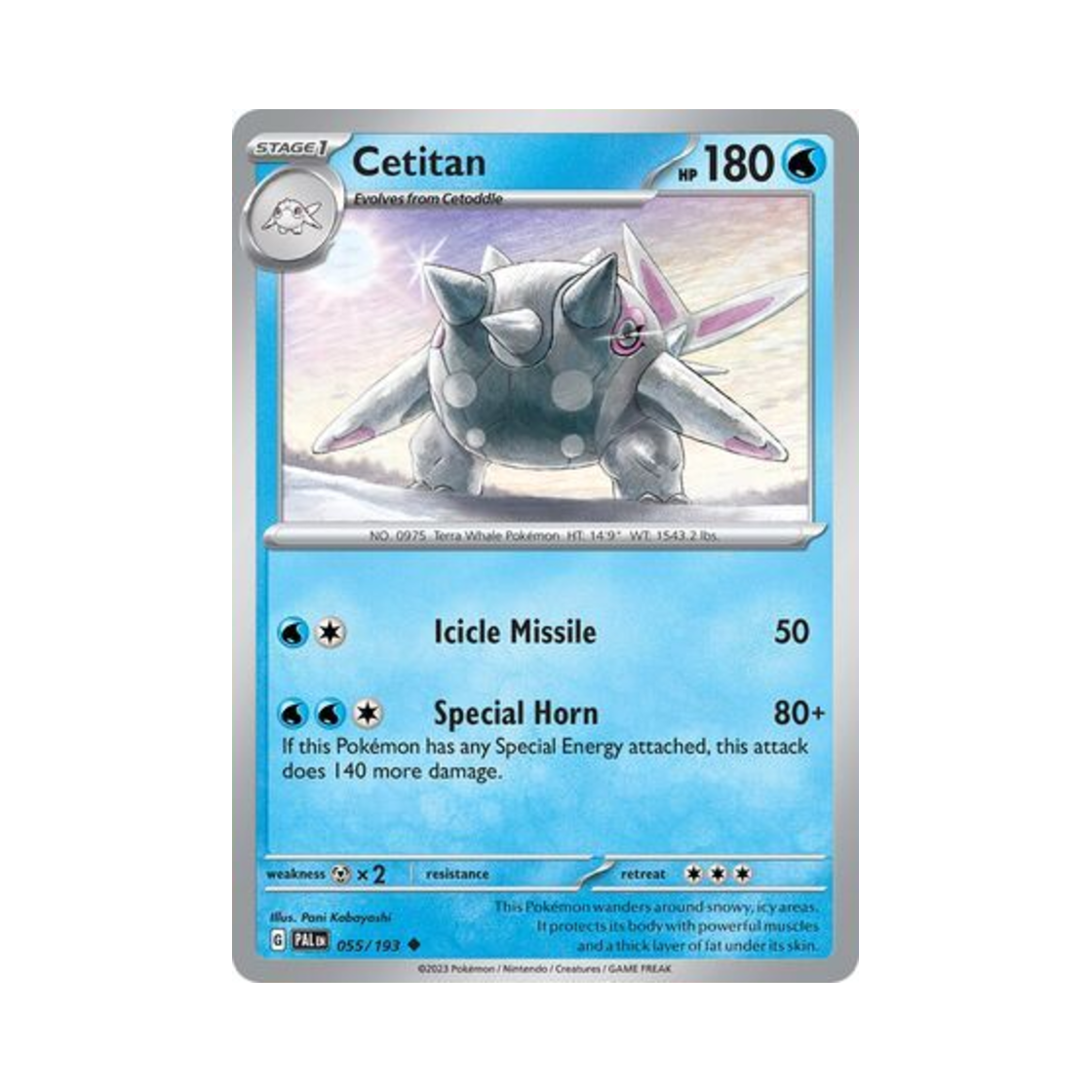 포켓몬 TCG 우락고래 U 팔데아 이볼브드 (영문판)(Pokemon TCG Cetitan U Paldea Evolved (English Ver.)) - 1