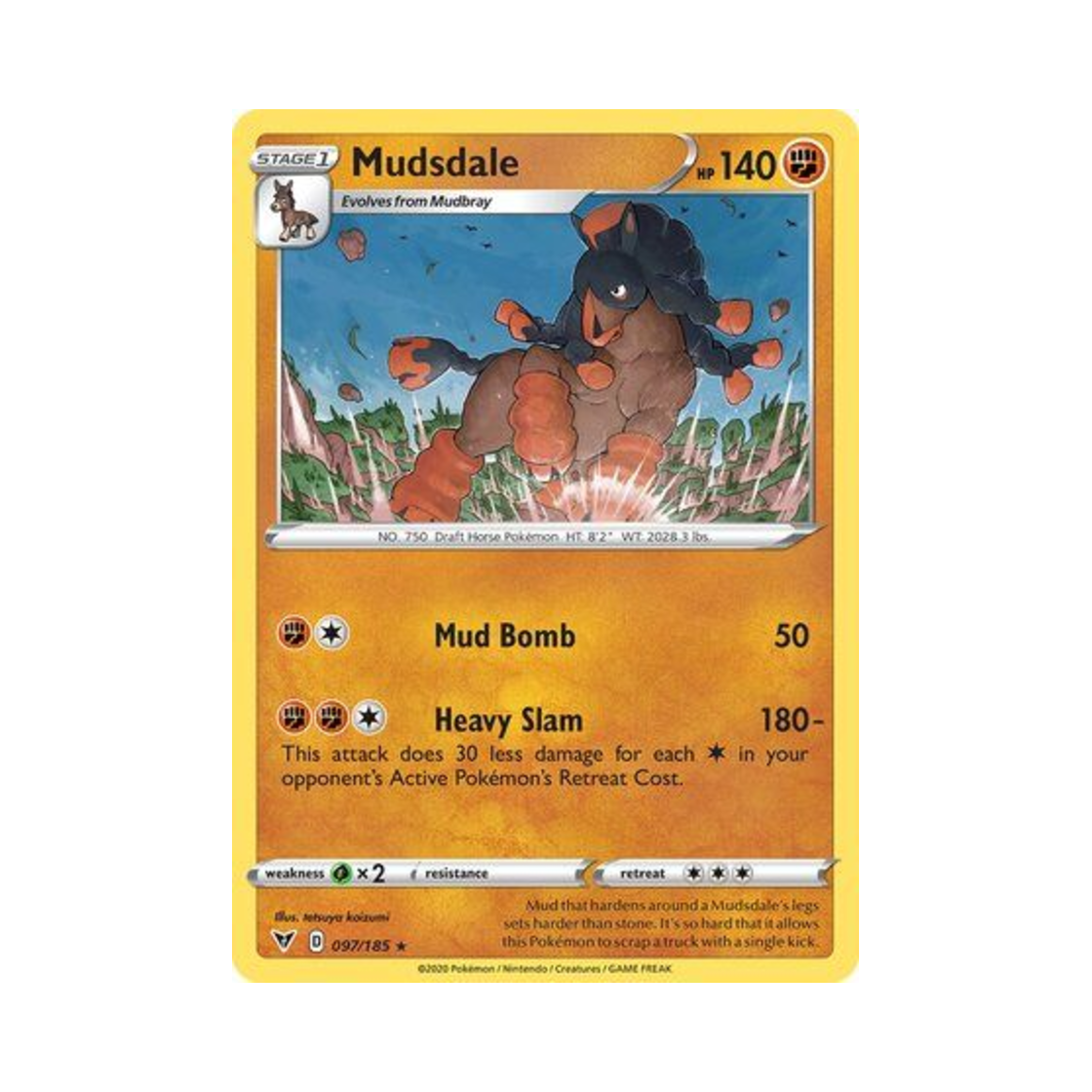 포켓몬 TCG 만마드 R 비비드 볼티지 (영문판)(Pokemon TCG Mudsdale R Vivid Voltage (English Ver.)) - 1