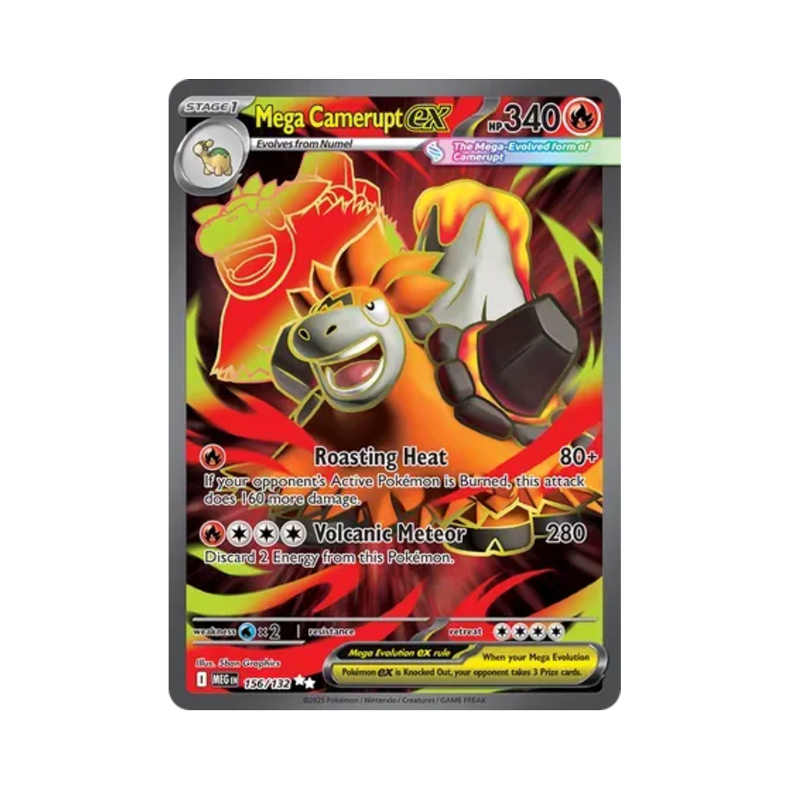 MEG156/132 Pokemon TCG Mega Camerupt ex UR Mega Evolution (English Ver.)