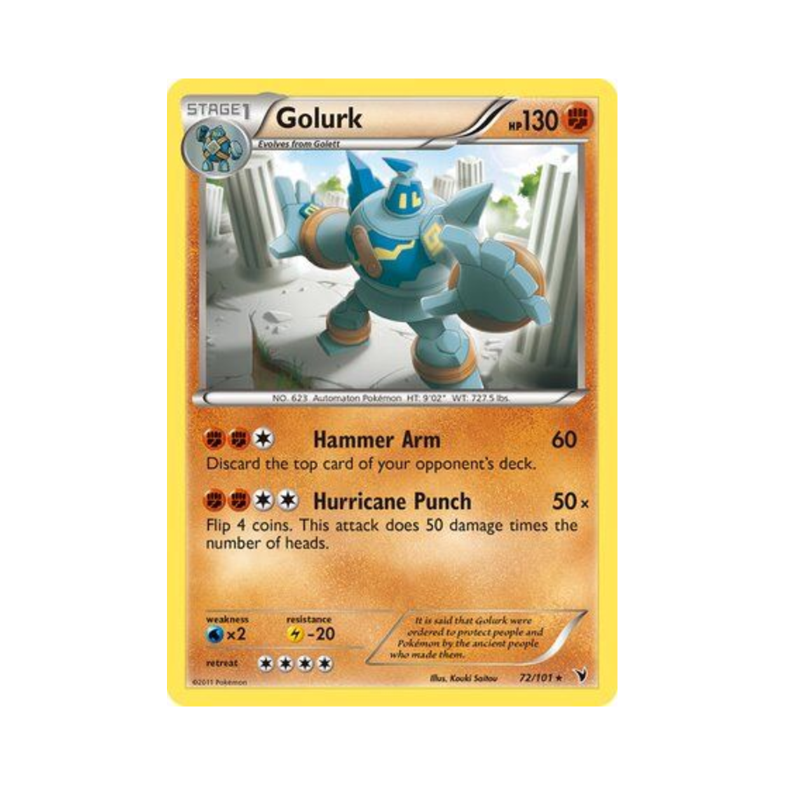 포켓몬 TCG 골루그 R 노블 빅토리스 (영문판)(Pokemon TCG Golurk R Noble Victories (English Ver.)) - 1