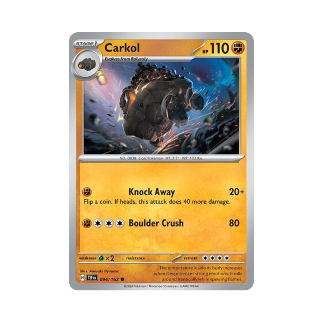 포켓몬 TCG 탄차곤 C 템포럴 포시스 (영문판)(Pokemon TCG Carkol C Temporal Forces (English Ver.)) - 1