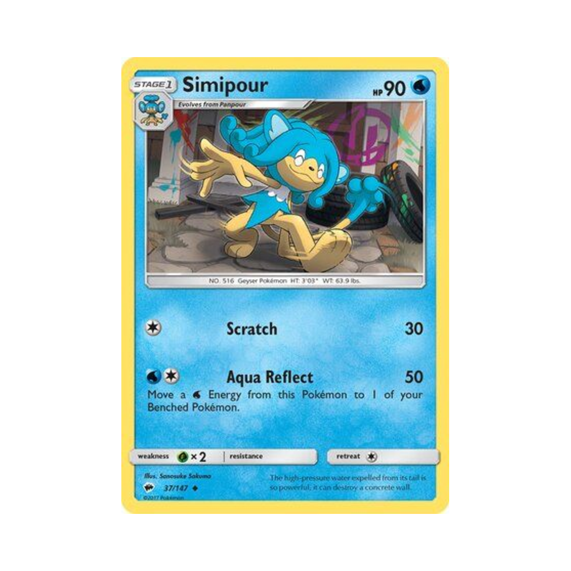 포켓몬 TCG 앗차키 U 버닝 쉐도우 (영문판)(Pokemon TCG Simipour U Burning Shadows (English Ver.)) - 1