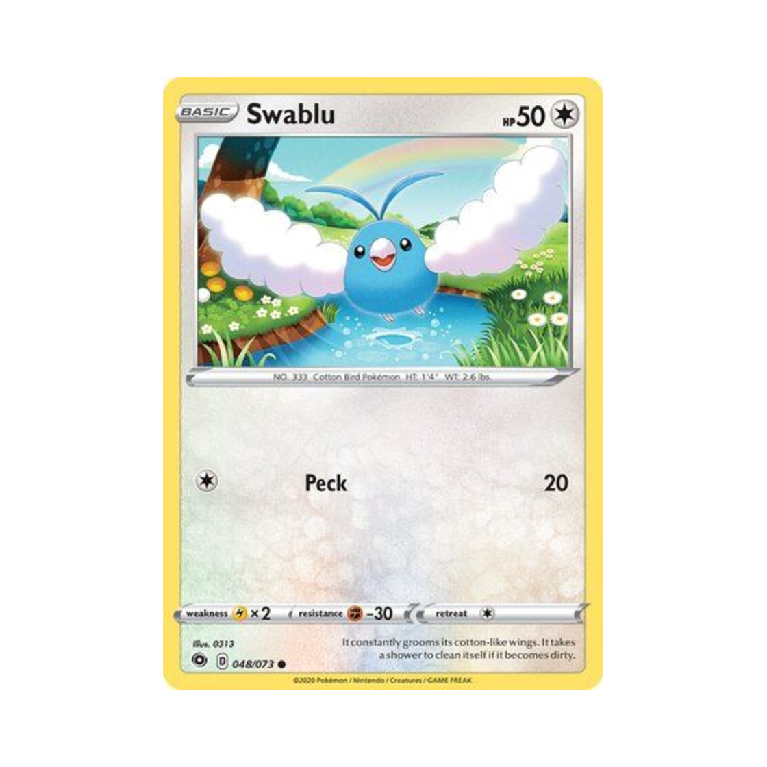 포켓몬 TCG 파비코 C 챔피언스 패스 (영문판)(Pokemon TCG Swablu C Champion's Path (English Ver.))