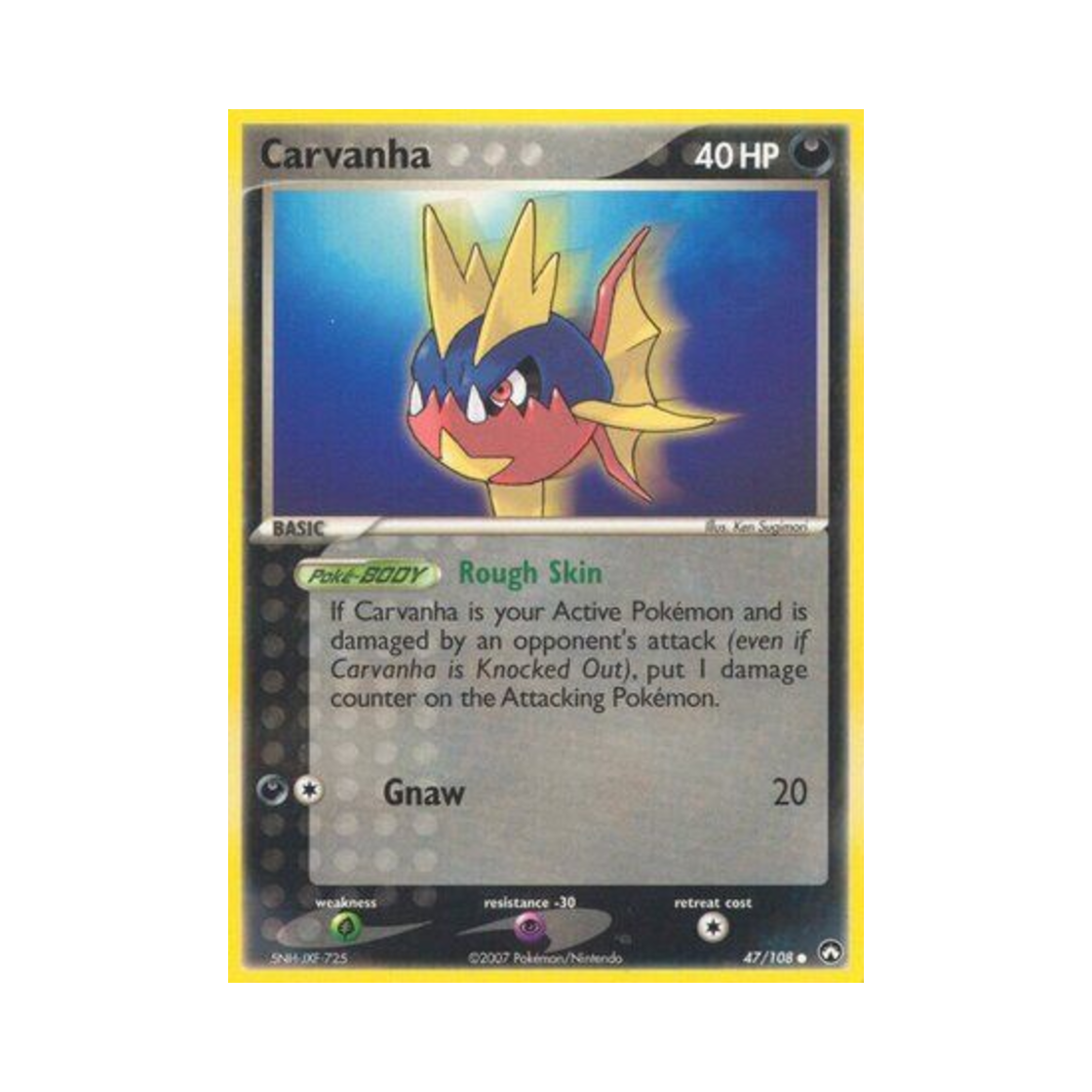 포켓몬 TCG 샤프니아 C EX 파워 키퍼스(영문판)(Pokemon TCG Carvanha C EX Power Keepers (English Ver.)) - 1