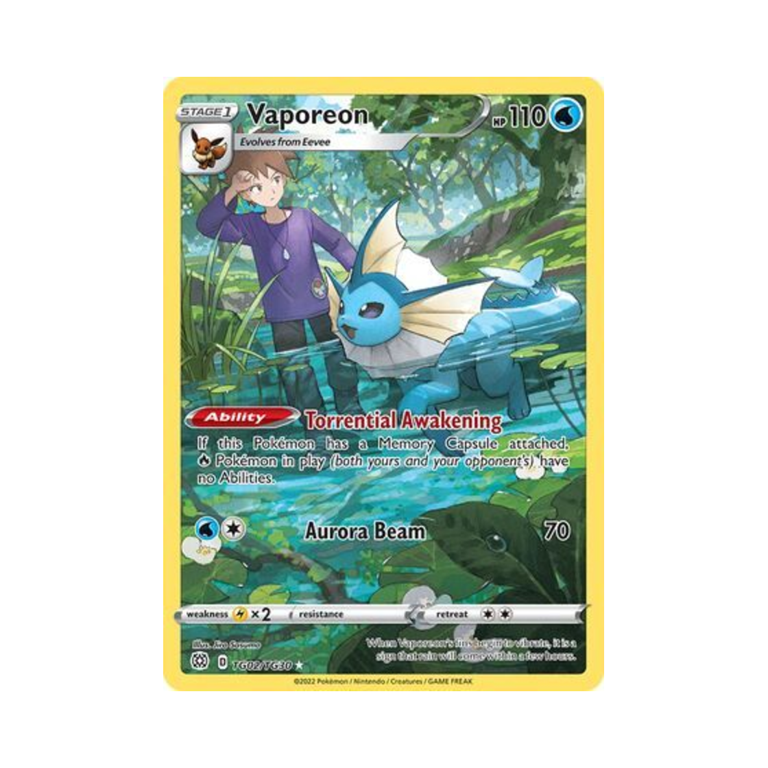 포켓몬 TCG 샤미드 RH 브릴리언트 스타즈 (영문판)(Pokemon TCG Vaporeon RH Brilliant Stars (English Ver.)) - 1