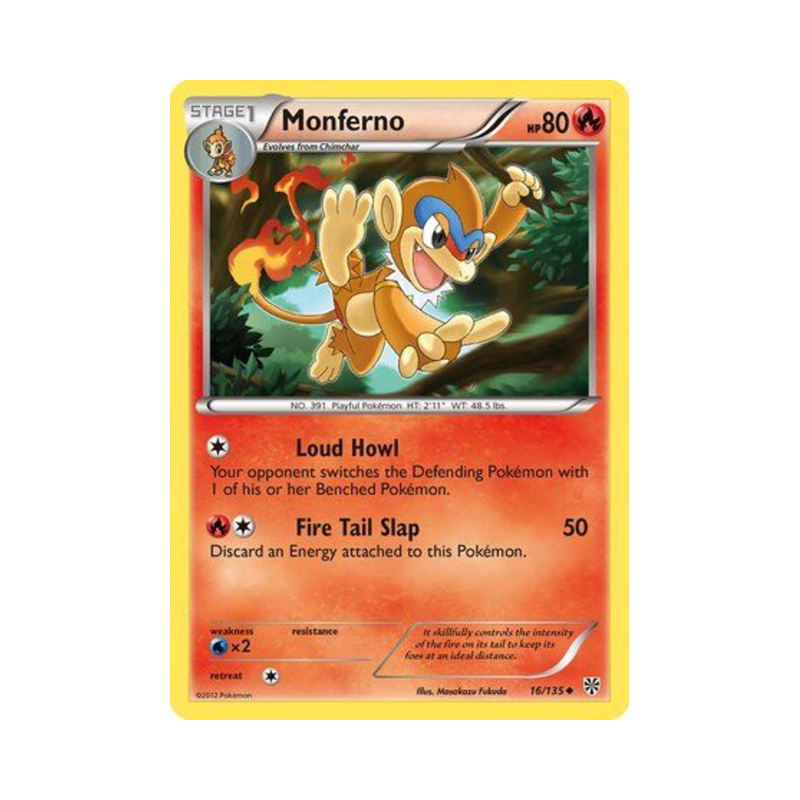 포켓몬 TCG 파이숭이 U 플라스마 스톰 (영문판)(Pokemon TCG Monferno U Plasma Storm (English Ver.)) - 1