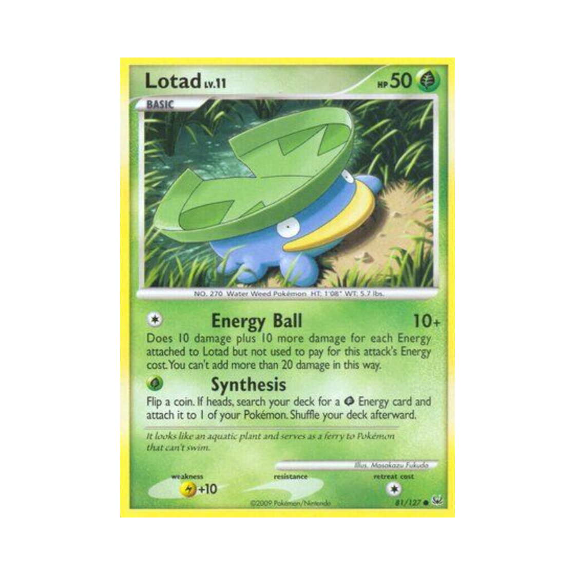 포켓몬 TCG 연꽃몬 C 플래티넘 (영문판)(Pokemon TCG Lotad C Platinum (English Ver.)) - 1