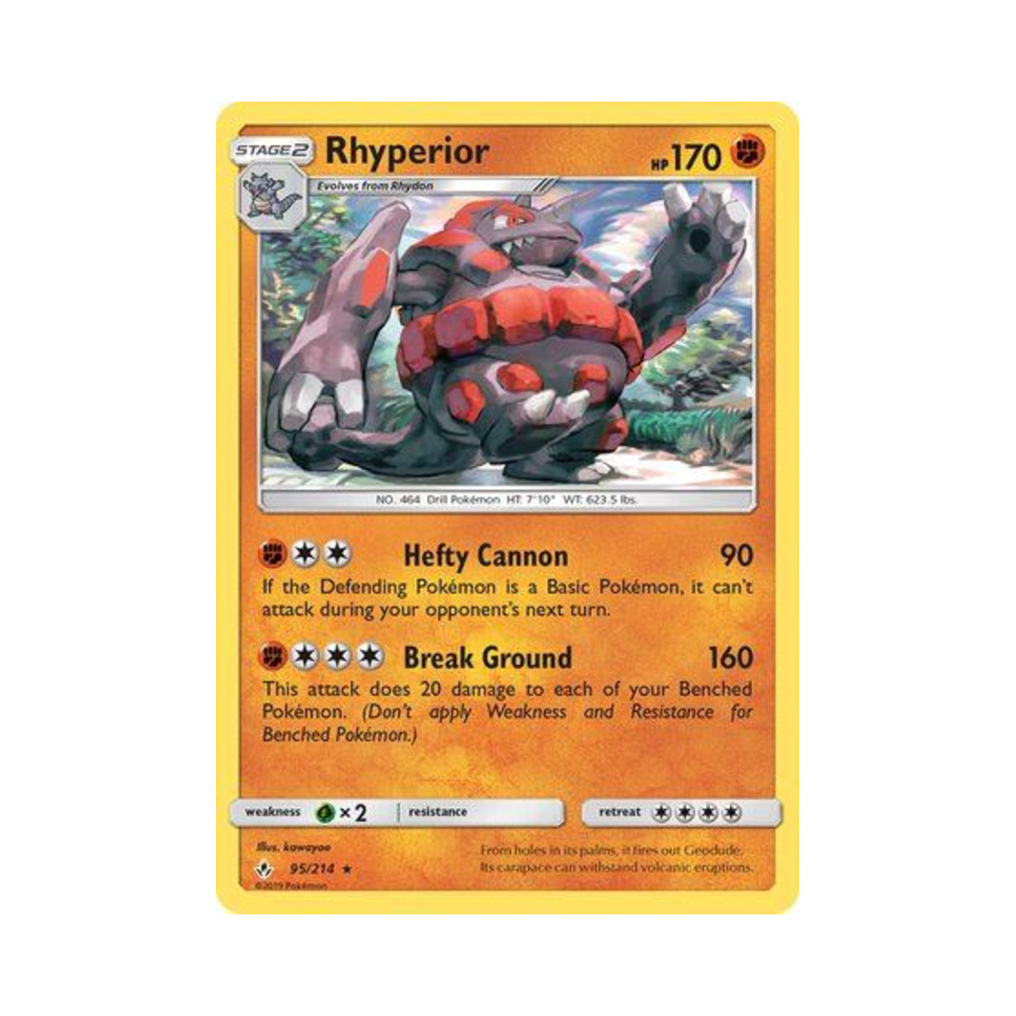 포켓몬 TCG 거대코뿌리 R 언브로큰 본즈 (영문판)(Pokemon TCG Rhyperior R Unbroken Bonds (English Ver.)) - 1
