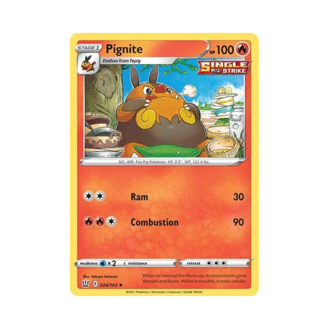 포켓몬 TCG 챠오꿀 U 배틀 스타일즈 (영문판)(Pokemon TCG Pignite U Battle Styles (English Ver.))