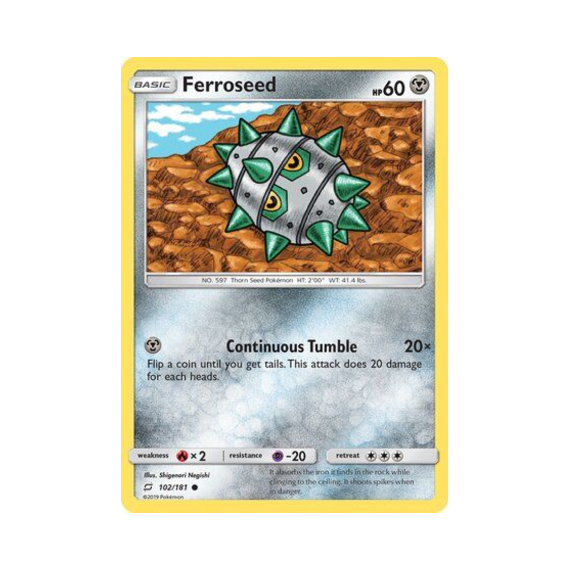포켓몬 TCG 철시드 C 팀업 (영문판)(Pokemon TCG Ferroseed C Team Up (English Ver.)) - 1