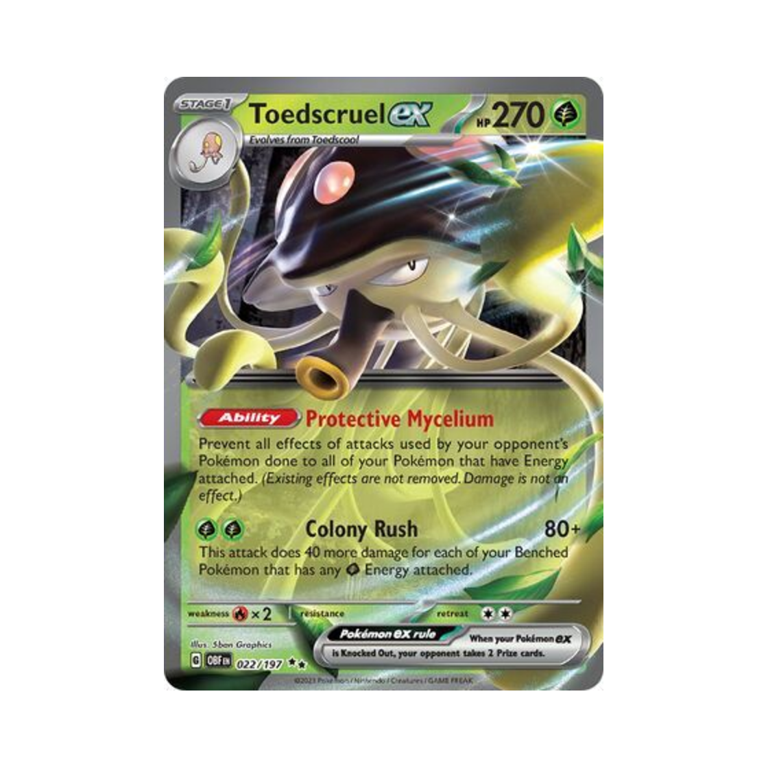 포켓몬 TCG 육파리 ex DR 옵시디언 플레임즈 (영문판)(Pokemon TCG Toedscruel ex DR Obsidian Flames (English Ver.)) - 1