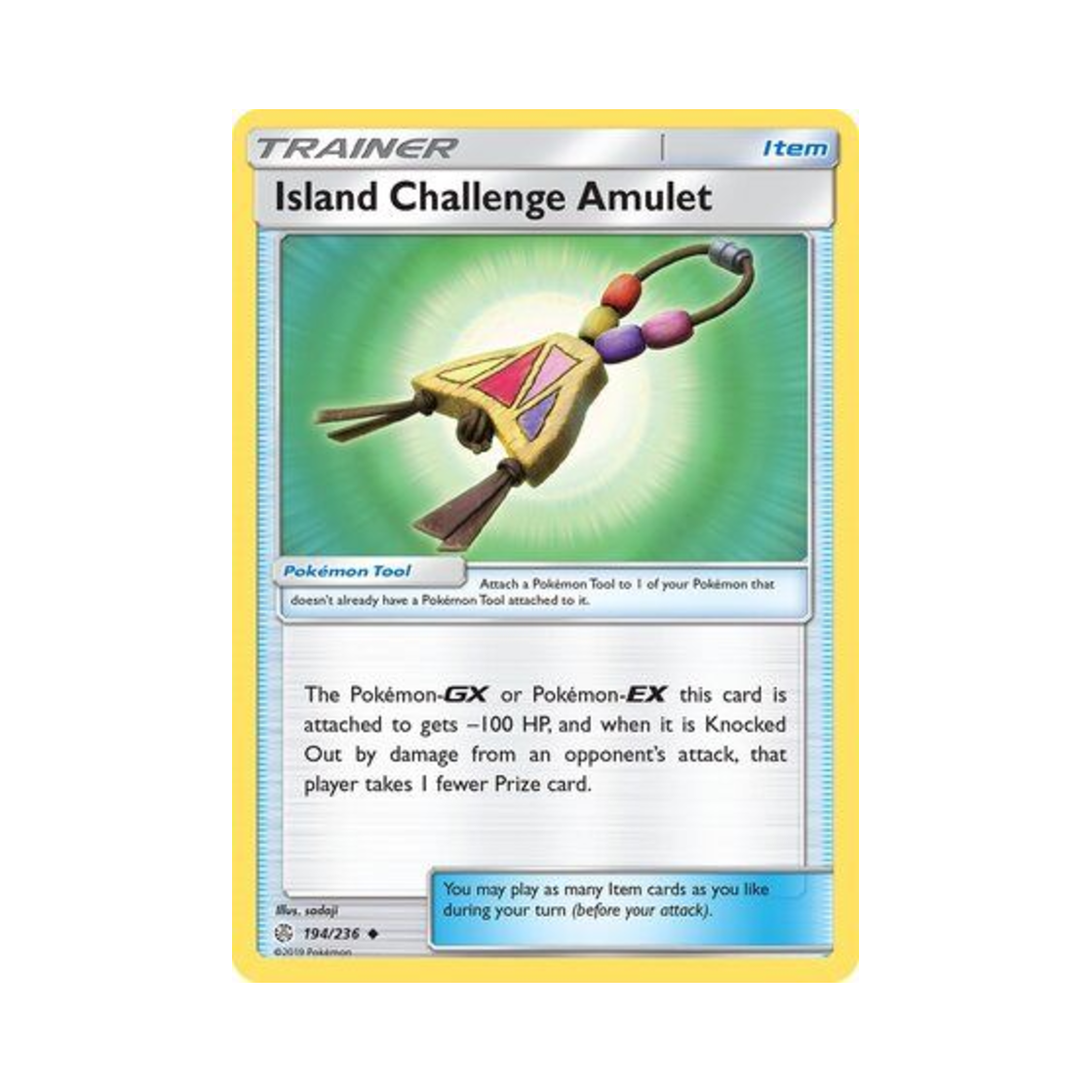 포켓몬 TCG 섬 순례 증표 U 코스믹 이클립스 (영문판)(Pokemon TCG Island Challenge Amulet U Cosmic Eclipse (English Ver.)) - 1