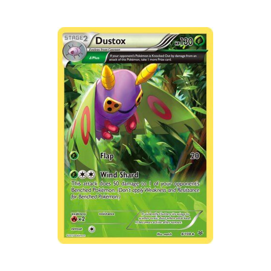 포켓몬 TCG 독케일 R 로어링 스카이즈 (영문판)(Pokemon TCG Dustox R Roaring Skies (English Ver.))