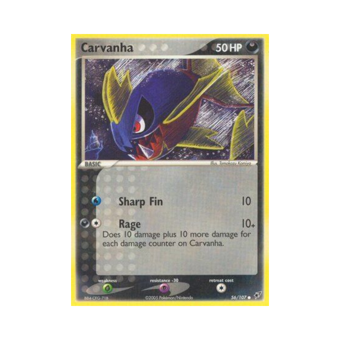 포켓몬 TCG 샤프니아 C EX 테오키스 (영문판)(Pokemon TCG Carvanha C EX Deoxys (English Ver.)) - 1