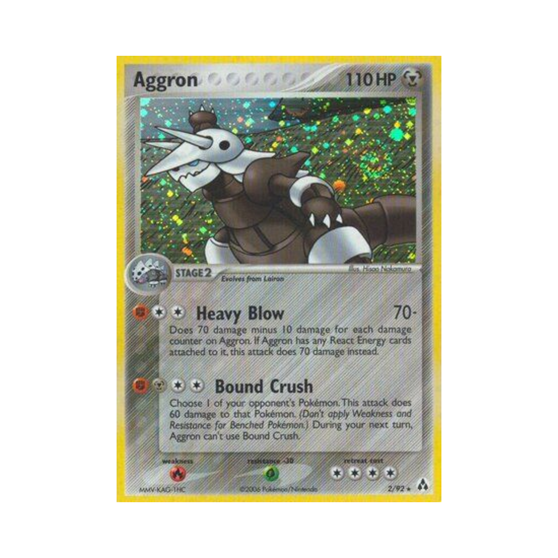 포켓몬 TCG 보스로라 RH EX 레전드 메이커 (영문판)(Pokemon TCG Aggron RH EX Legend Maker (English Ver.))