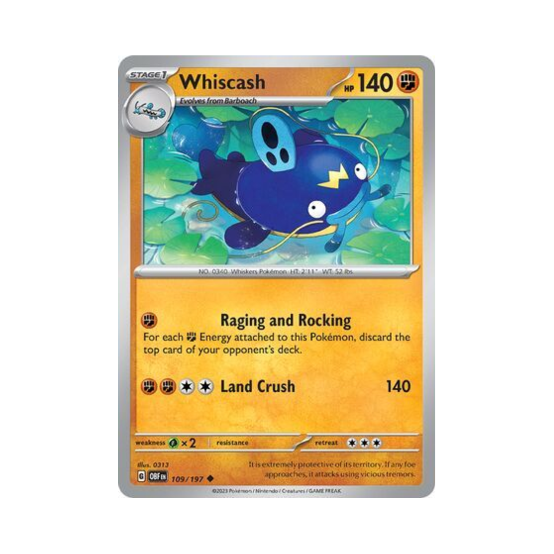 포켓몬 TCG 메깅 U 옵시디언 플레임즈 (영문판)(Pokemon TCG Whiscash U Obsidian Flames (English Ver.)) - 1