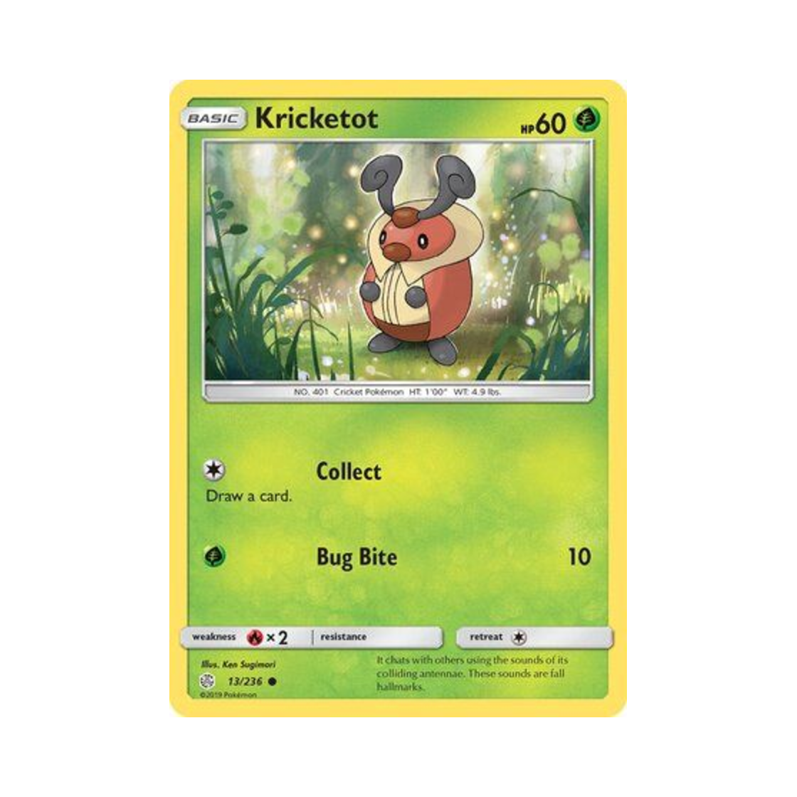포켓몬 TCG 귀뚤뚜기 C 코스믹 이클립스 (영문판)(Pokemon TCG Kricketot C Cosmic Eclipse (English Ver.)) - 1