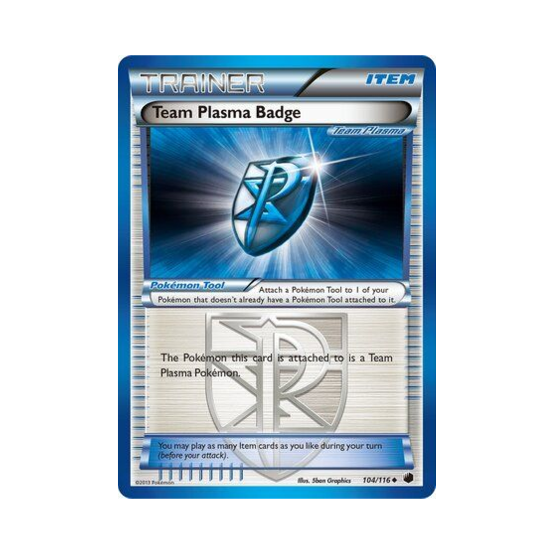 포켓몬 TCG 플라스마단 배지 U 플라스마 프리즈 (영문판)(Pokemon TCG Team Plasma Badge U Plasma Freeze (English Ver.)) - 1