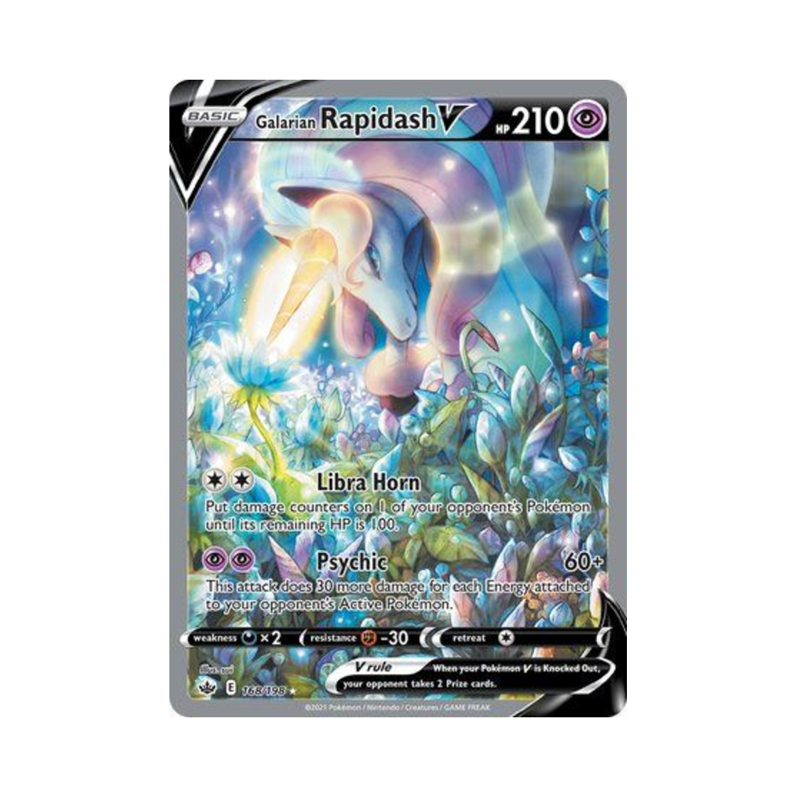 포켓몬 TCG 가라르 날쌩마 V RU 칠링 레인 (영문판)(Pokemon TCG Galarian Rapidash V RU Chilling Reign (English Ver.)) - 1