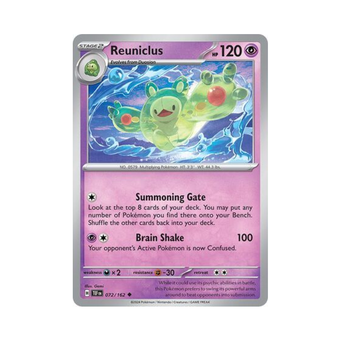 포켓몬 TCG 란쿨루스 U 템포럴 포시스 (영문판)(Pokemon TCG Reuniclus U Temporal Forces (English Ver.))