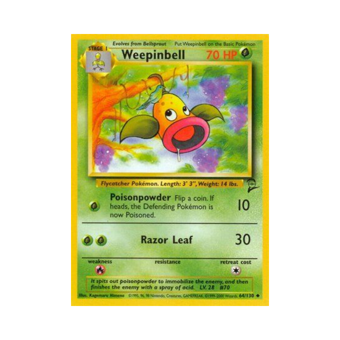포켓몬 TCG 우츠동 U 베이스 세트 2 (영문판)(Pokemon TCG Weepinbell U Base Set 2 (English Ver.)) - 1