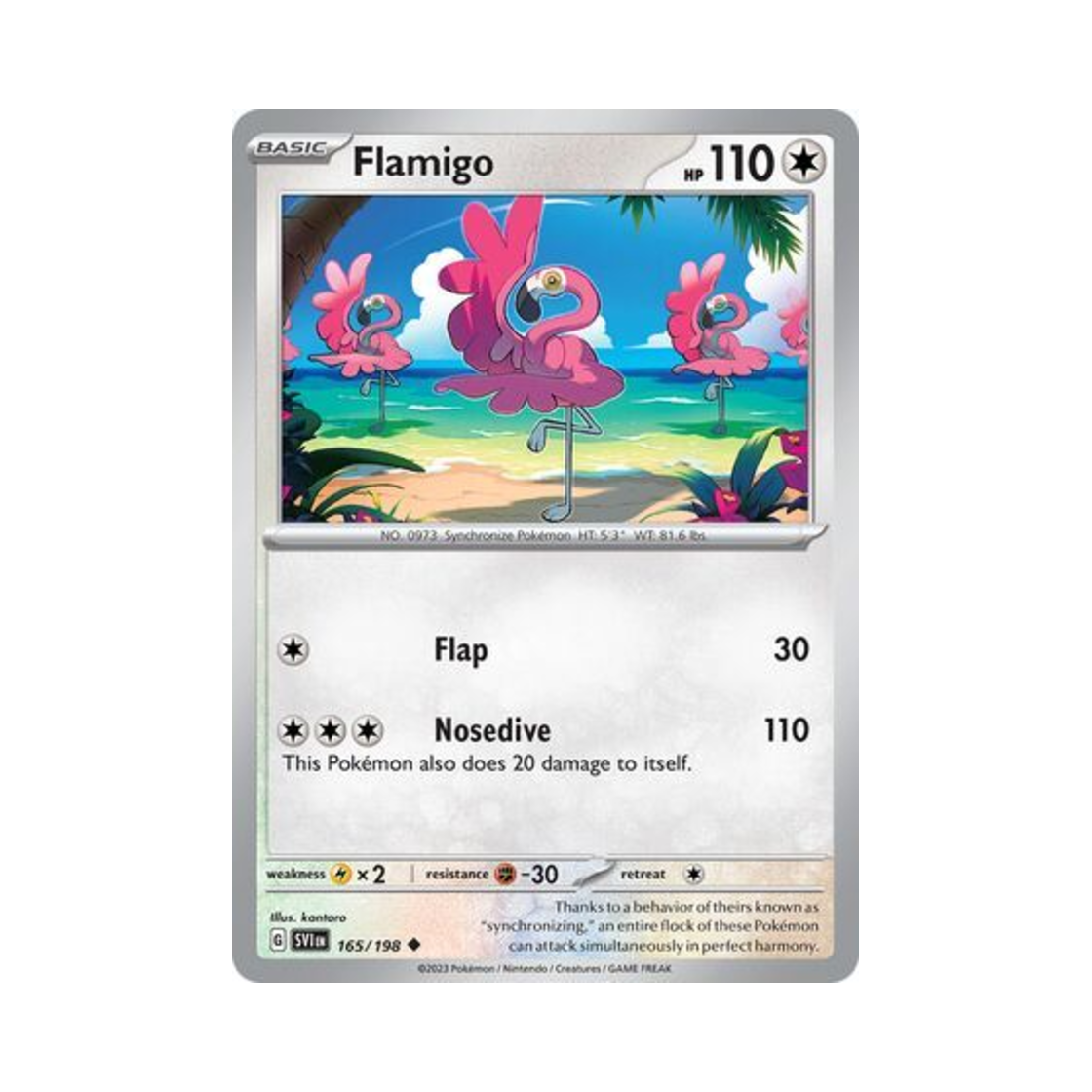 포켓몬 TCG 꼬이밍고 U 스칼렛 & 바이올렛 (영문판)(Pokemon TCG Flamigo U Scarlet & Violet (English Ver.)) - 1