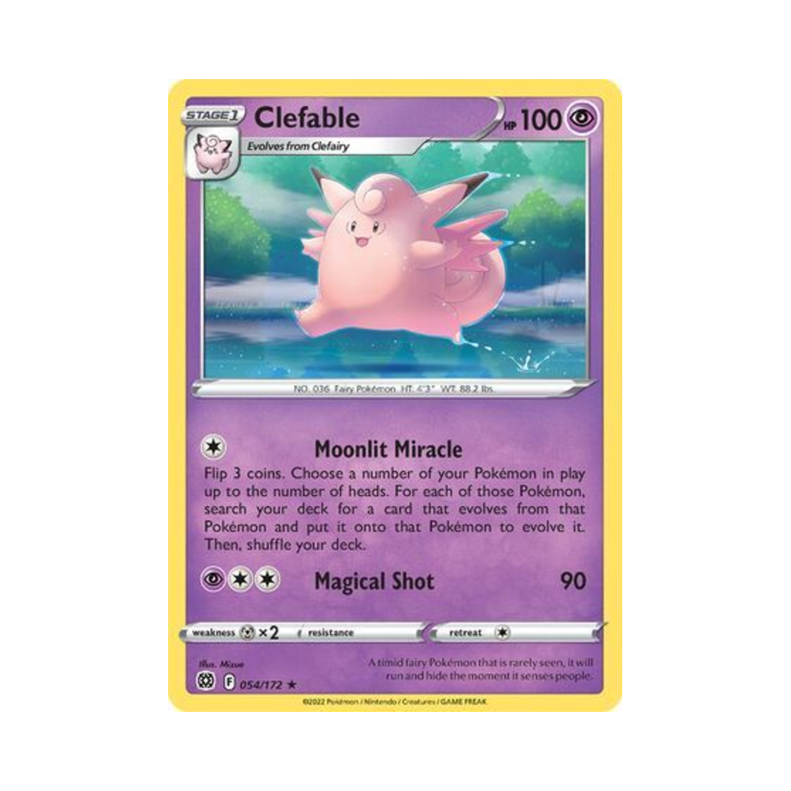 포켓몬 TCG 픽시 R 브릴리언트 스타즈 (영문판)(Pokemon TCG Clefable R Brilliant Stars (English Ver.))