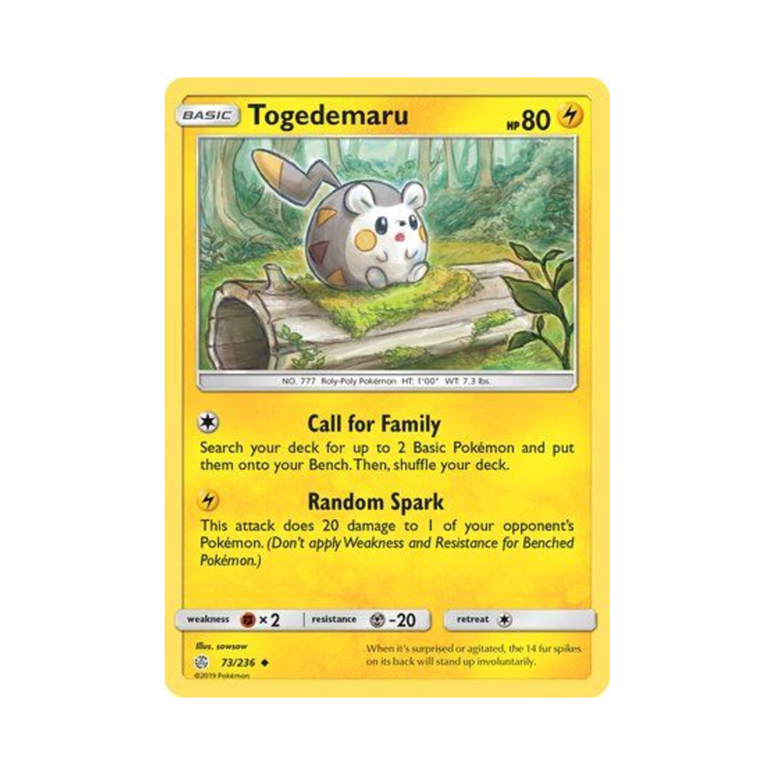 포켓몬 TCG 토게데마루 U 코스믹 이클립스 (영문판)(Pokemon TCG Togedemaru U Cosmic Eclipse (English Ver.)) - 1