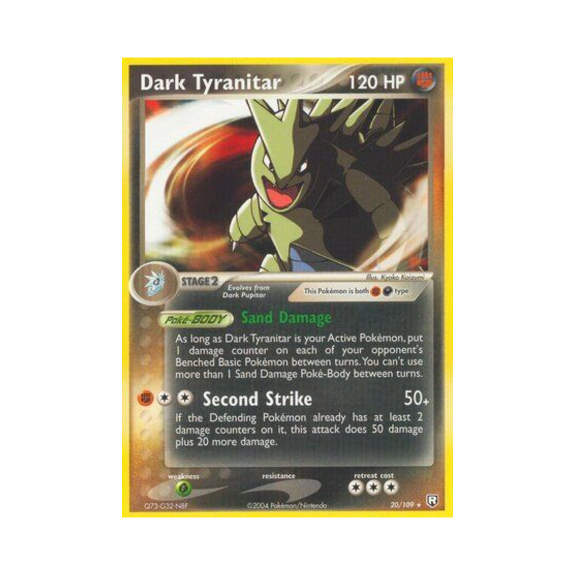 포켓몬 TCG 다크 마기라스 R EX 로켓단 리턴즈 (영문판)(Pokemon TCG Dark Tyranitar R EX Team Rocket Returns (English Ver.))