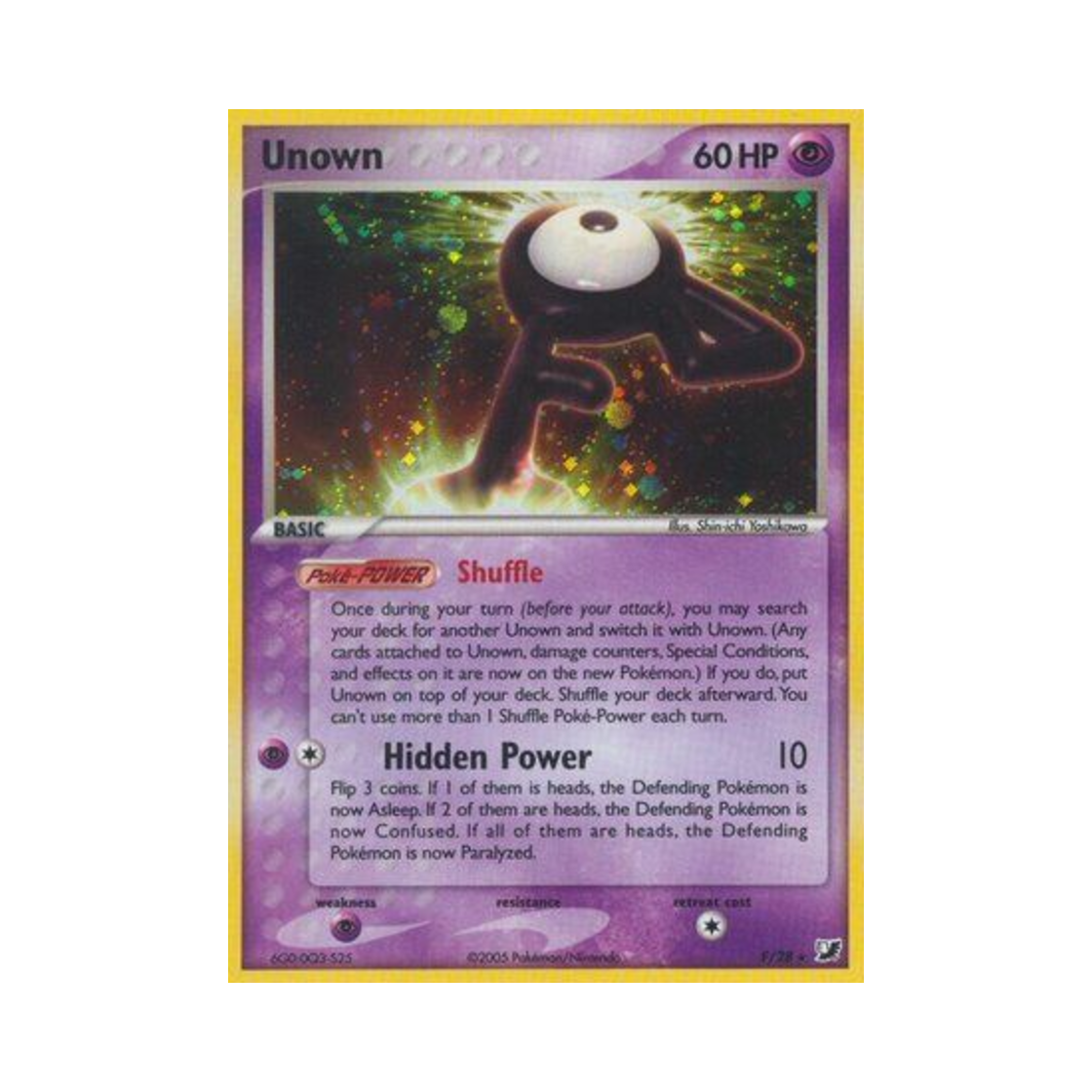 포켓몬 TCG 안농 RH EX 언씬 포시스 (영문판)(Pokemon TCG Unown RH EX Unseen Forces (English Ver.)) - 1