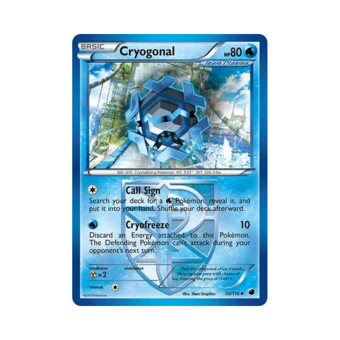 포켓몬 TCG 프리지오 U 플라스마 프리즈 (영문판)(Pokemon TCG Cryogonal U Plasma Freeze (English Ver.))
