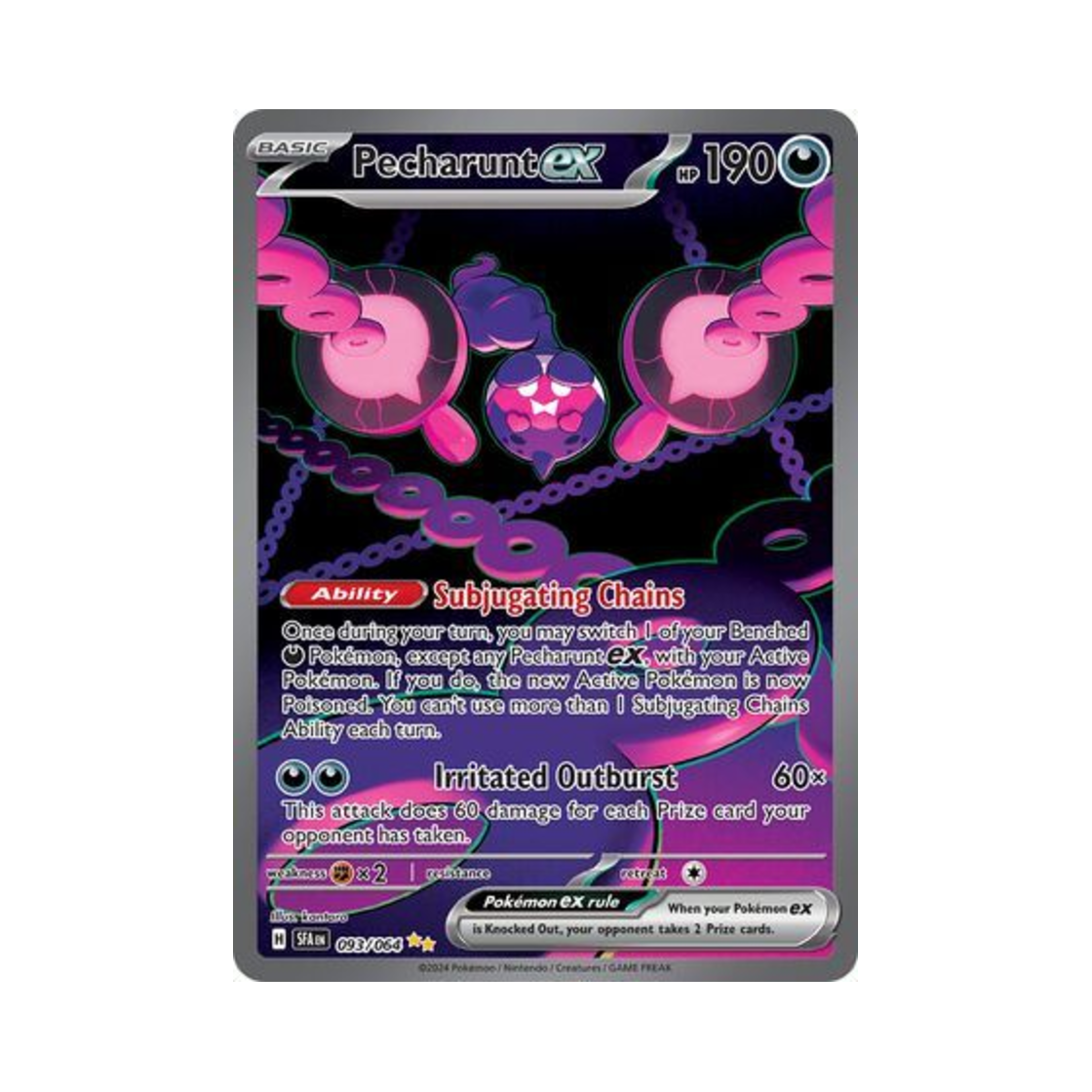포켓몬 TCG 복숭악동 ex SIR 슈라우디드 페이블 (영문판)(Pokemon TCG Pecharunt ex SIR Shrouded Fable (English Ver.))