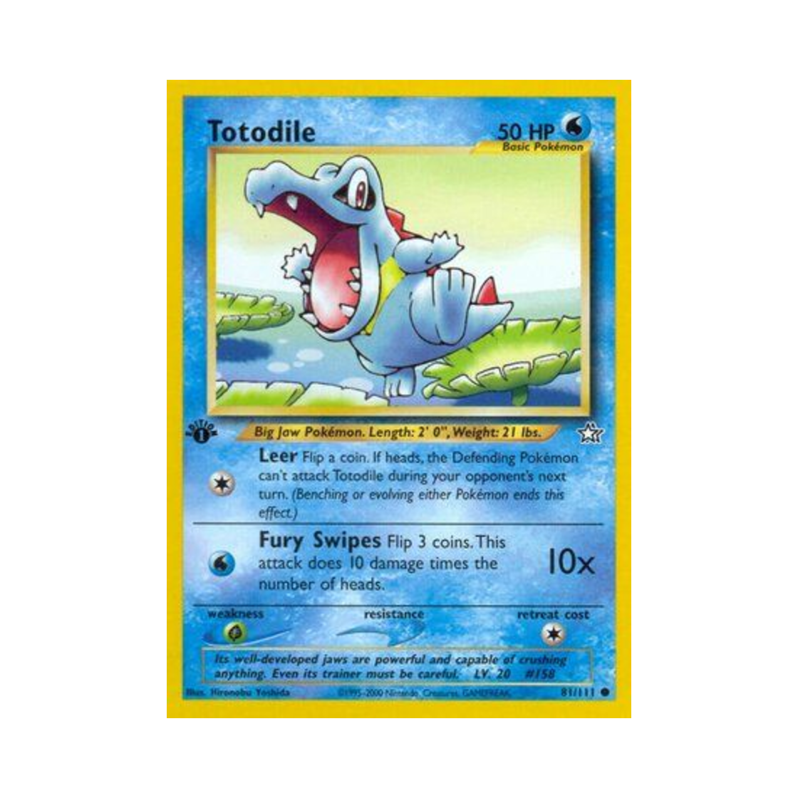 포켓몬 TCG 리아코 C 네오 제네시스 (영문판)(Pokemon TCG Totodile C Neo Genesis (English Ver.)) - 1