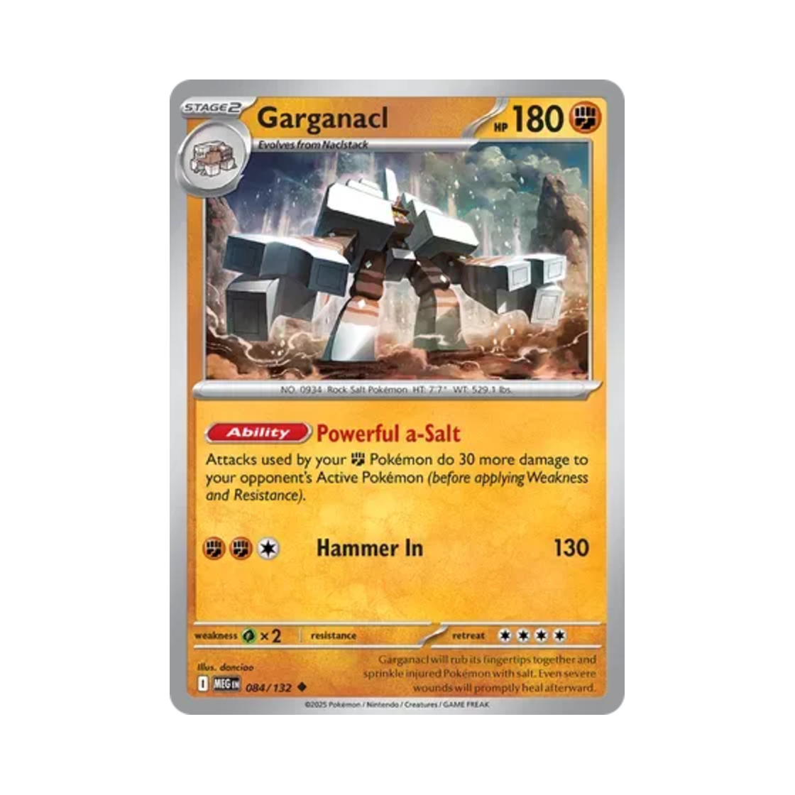 포켓몬 TCG 콜로솔트 U 메가 에볼루션 (영문판)(Pokemon TCG Garganacl U Mega Evolution (English Ver.)) - 1