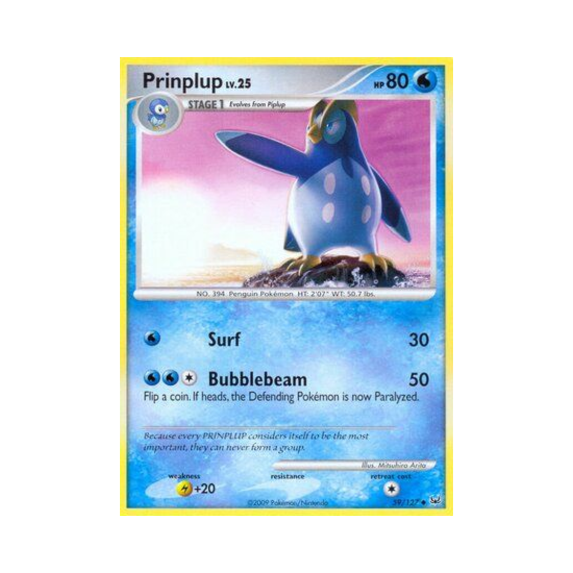 포켓몬 TCG 팽태자 U 플래티넘 (영문판)(Pokemon TCG Prinplup U Platinum (English Ver.)) - 1