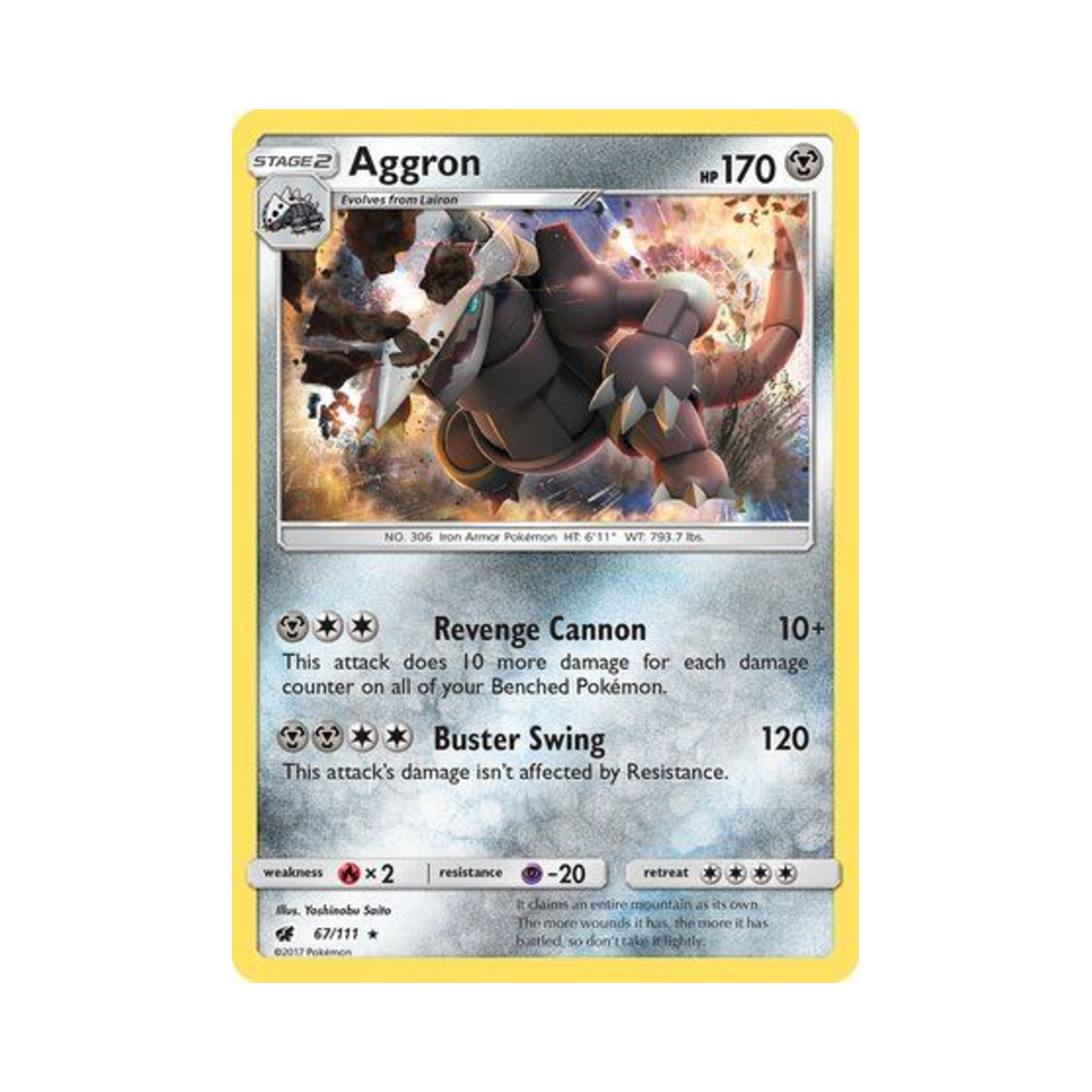 포켓몬 TCG 보스로라 RH 크림슨 인베이전 (영문판)(Pokemon TCG Aggron RH Crimson Invasion (English Ver.)) - 1