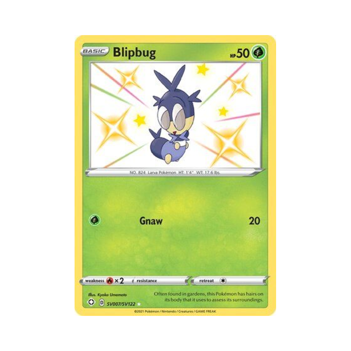 포켓몬 TCG 두루지벌레 RS 샤이닝 페이츠 (영문판)(Pokemon TCG Blipbug RS Shining Fates (English Ver.)) - 1