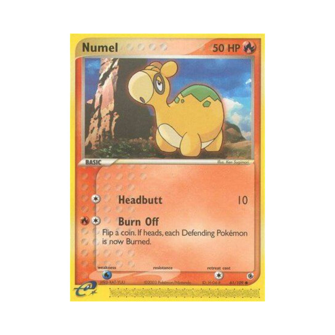 포켓몬 TCG 둔타 C EX 루비 & 사파이어 (영문판)(Pokemon TCG Numel C EX Ruby & Sapphire (English Ver.))