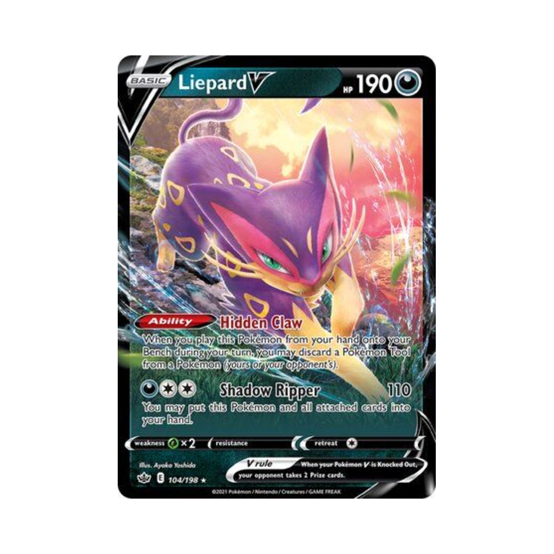 포켓몬 TCG 레파르다스 V HRV 칠링 레인 (영문판)(Pokemon TCG Liepard V HRV Chilling Reign (English Ver.)) - 1