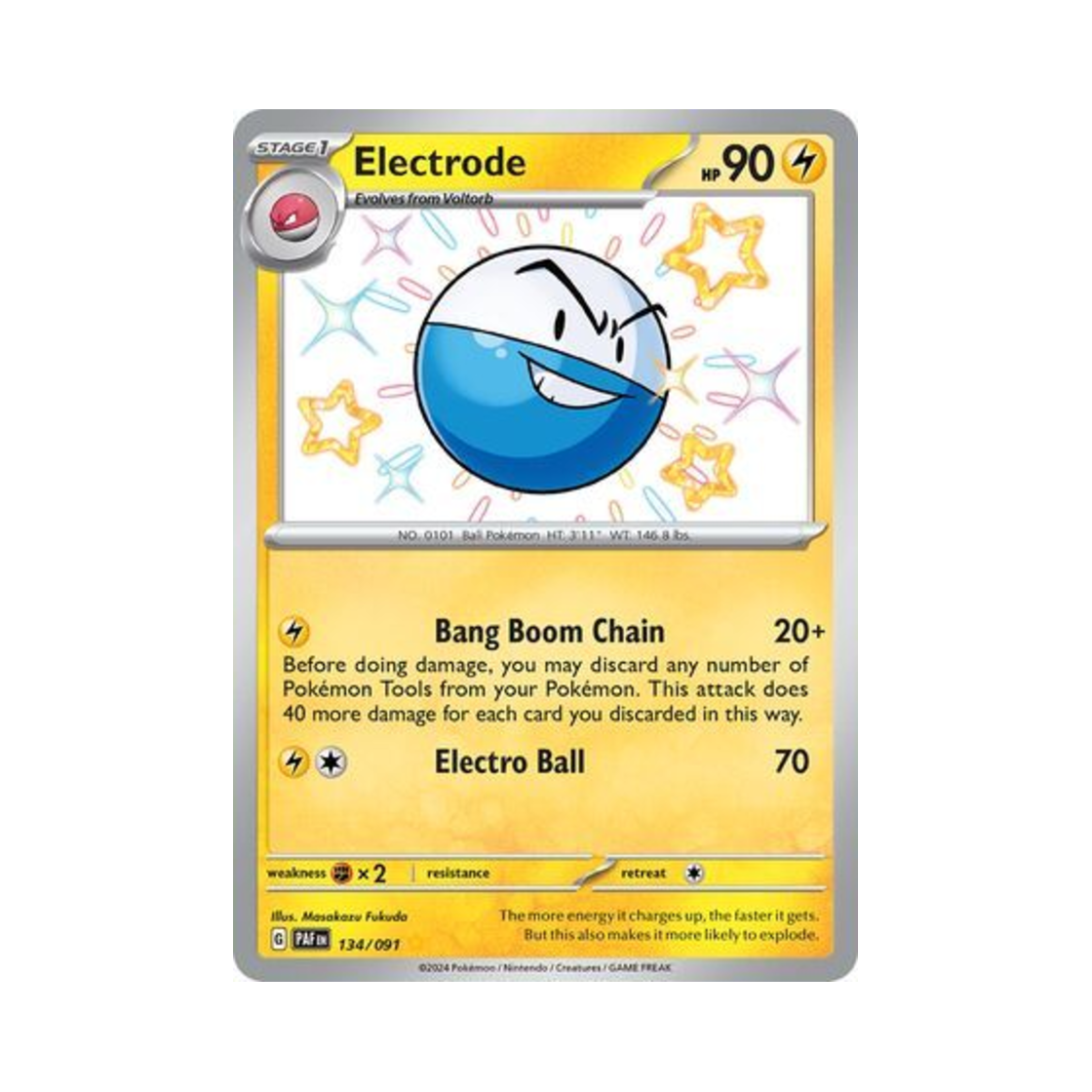 포켓몬 TCG 붐볼 SR 팔데아 페이트 (영문판)(Pokemon TCG Electrode SR Paldean Fates (English Ver.)) - 1