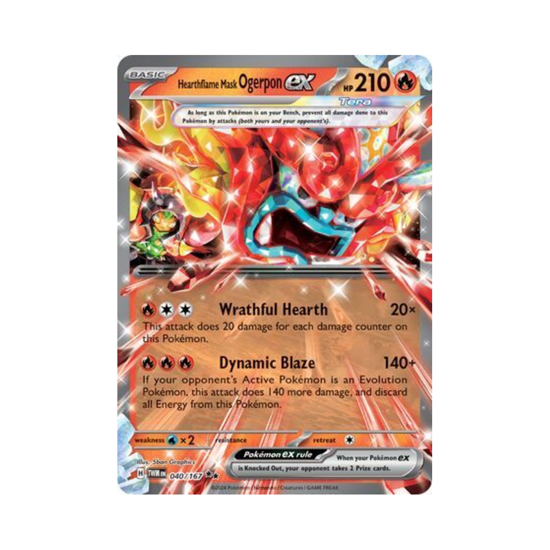 포켓몬 TCG 오거폰 화덕의 가면 ex DR 트와일라잇 마스커레이드 (영문판)(Pokemon TCG Hearthflame Mask Ogerpon ex DR Twilight Masquerade (English Ver.)) - 1