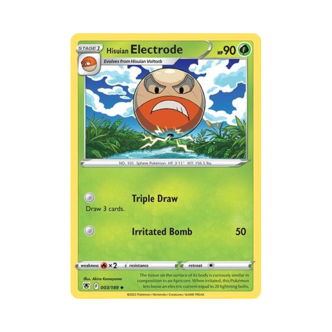포켓몬 TCG 히스이 붐볼 U 아스트랄 레디안스 (영문판)(Pokemon TCG Hisuian Electrode U Astral Radiance (English Ver.)) - 1