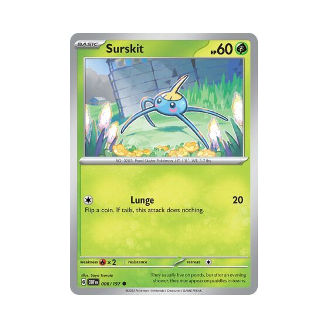 포켓몬 TCG 비구술 C 옵시디언 플레임즈 (영문판)(Pokemon TCG Surskit C Obsidian Flames (English Ver.)) - 1