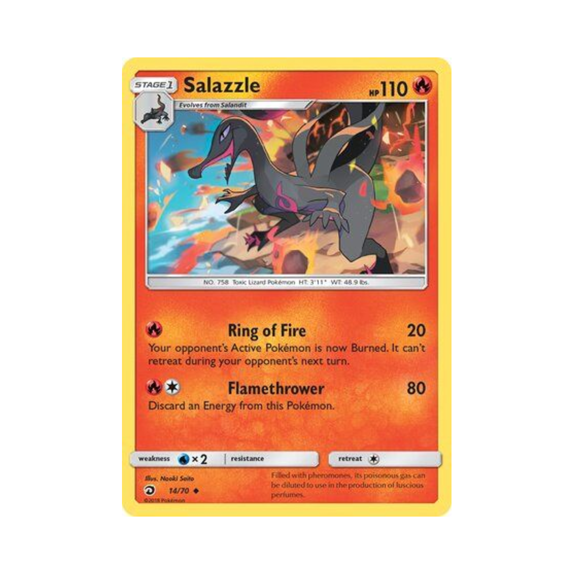 포켓몬 TCG 염뉴트 U 드래곤 마제스티 (영문판)(Pokemon TCG Salazzle U Dragon Majesty (English Ver.)) - 1