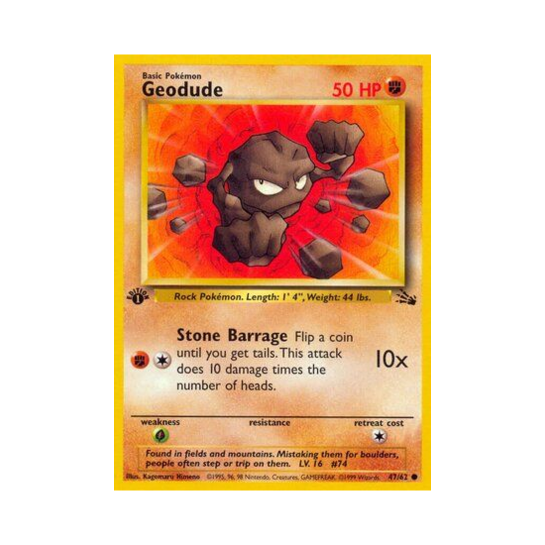 포켓몬 TCG 꼬마돌 C 포실 (영문판)(Pokemon TCG Geodude C Fossil (English Ver.)) - 1
