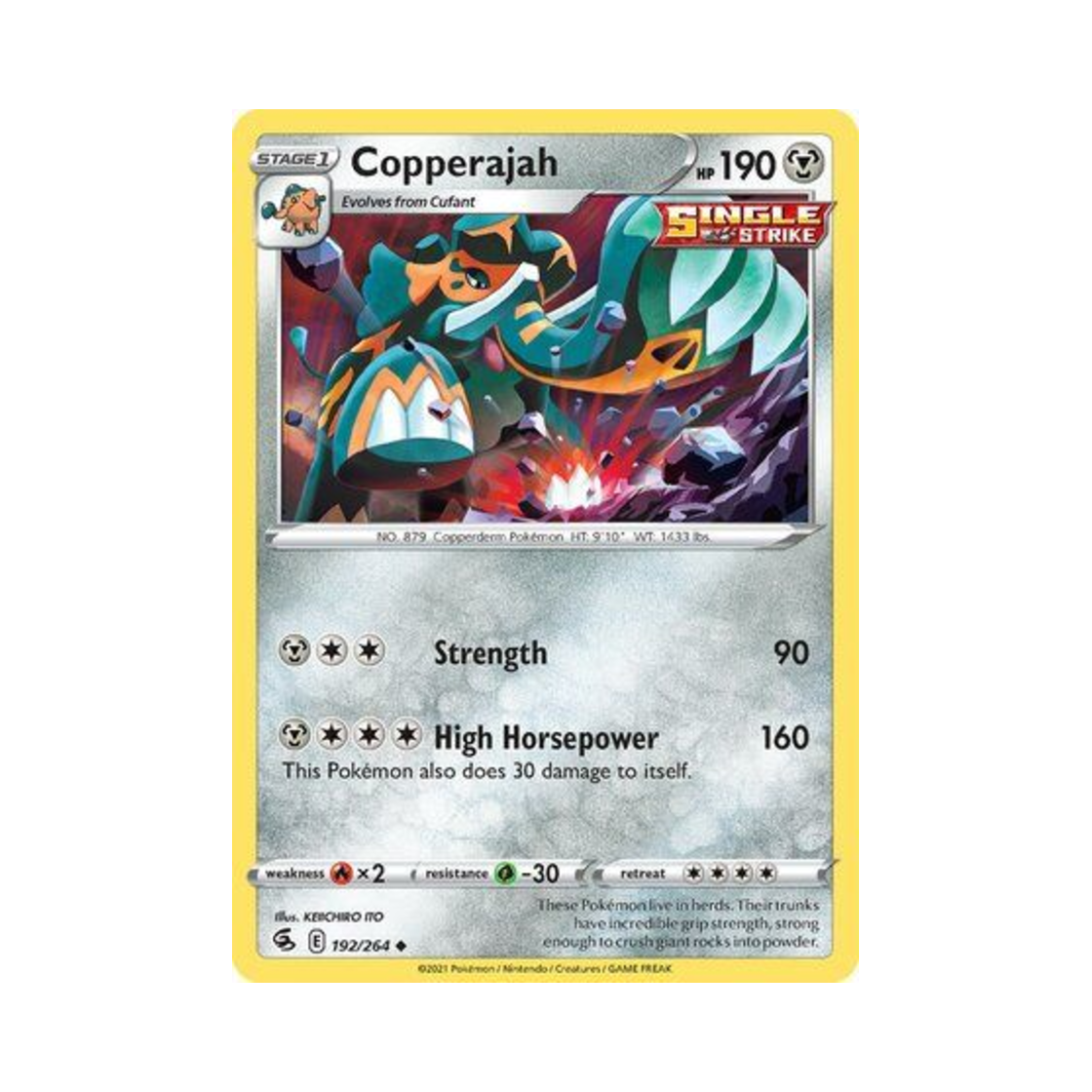 포켓몬 TCG 대왕끼리동 U 퓨전 스트라이크 (영문판)(Pokemon TCG Copperajah U Fusion Strike (English Ver.)) - 1
