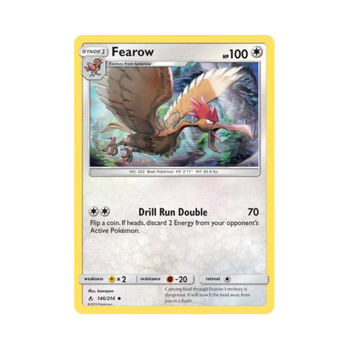 포켓몬 TCG 깨비드릴조 U 언브로큰 본즈 (영문판)(Pokemon TCG Fearow U Unbroken Bonds (English Ver.)) - 1