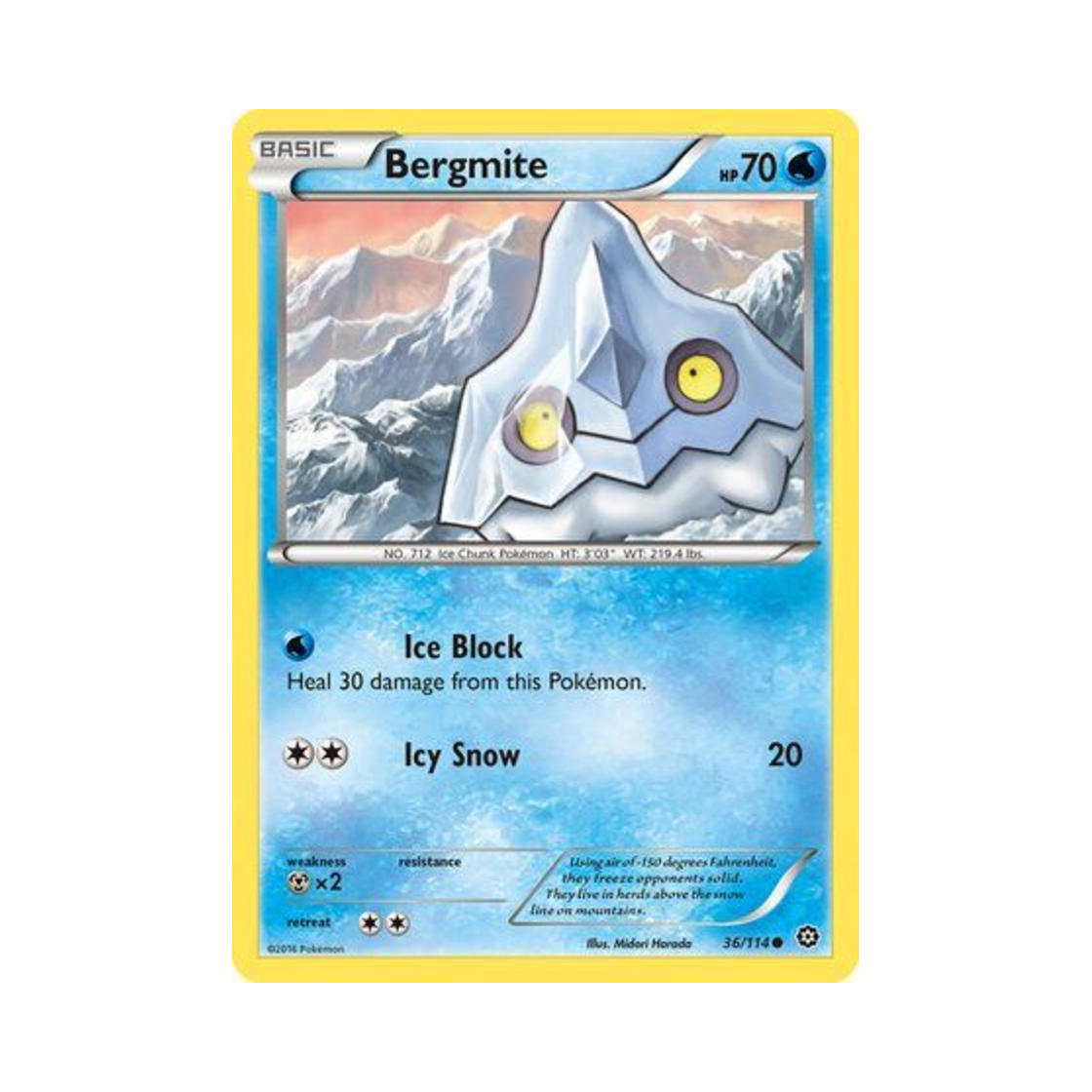 포켓몬 TCG 꽁어름 C 스팀 시즈 (영문판)(Pokemon TCG Bergmite C Steam Siege (English Ver.)) - 1